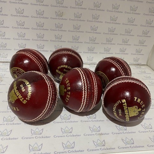 Stanford True Test Cricket Ball Red Box of 6